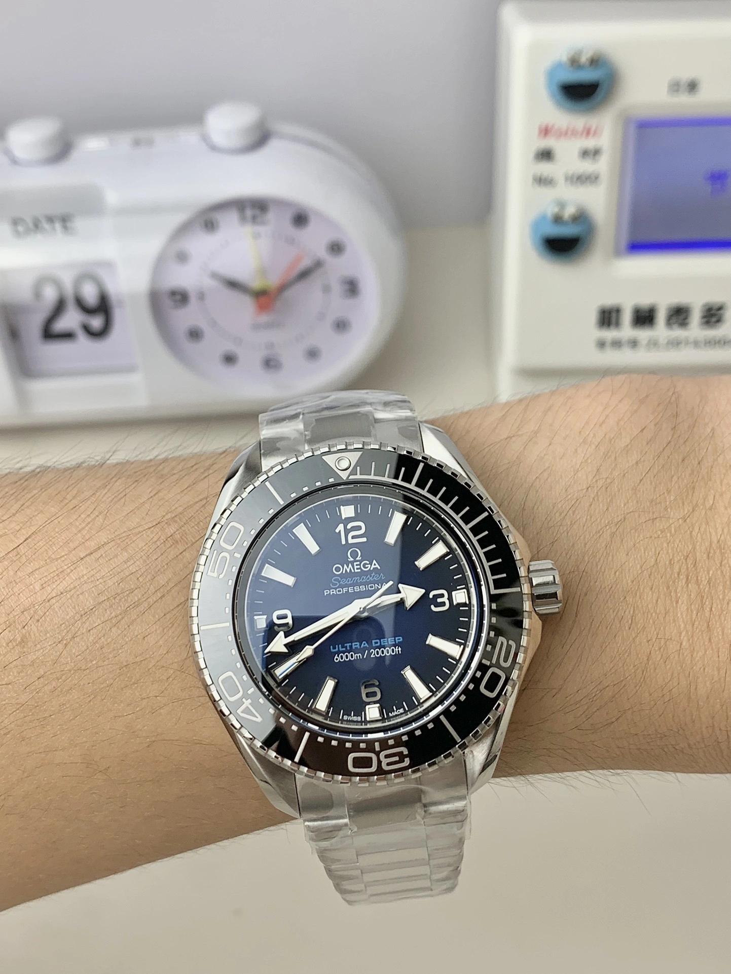 SmoothTexture CBD Factory Omega Seamaster Planet Ocean Ultra Deep 6000M 45.5mm Gradient Blue Dial Stainless Steel Bracelet (215.30.46.21.03.001) 1:1 Super Clone – DD8912 Movement 304